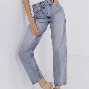 Asymmetric Wrap Jeans